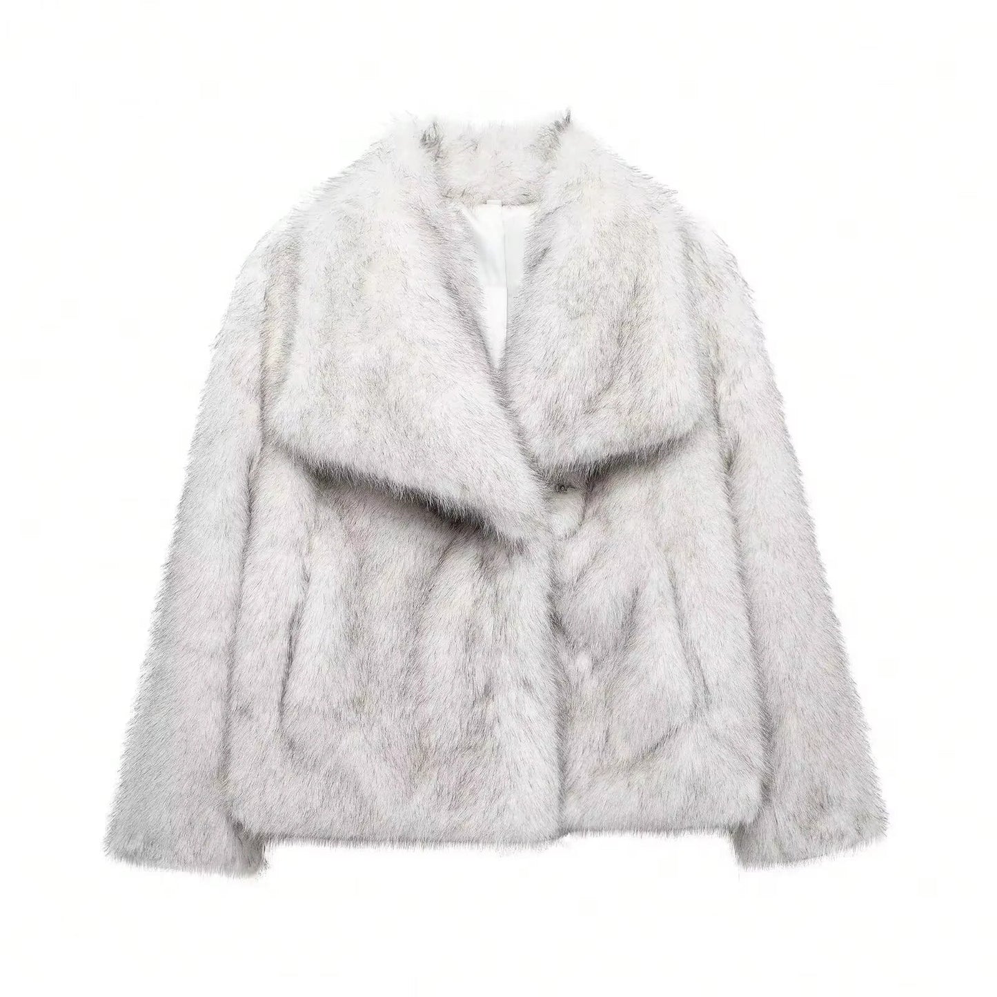 WW | Damenmantel Winter - Langer Faux-Fellmantel