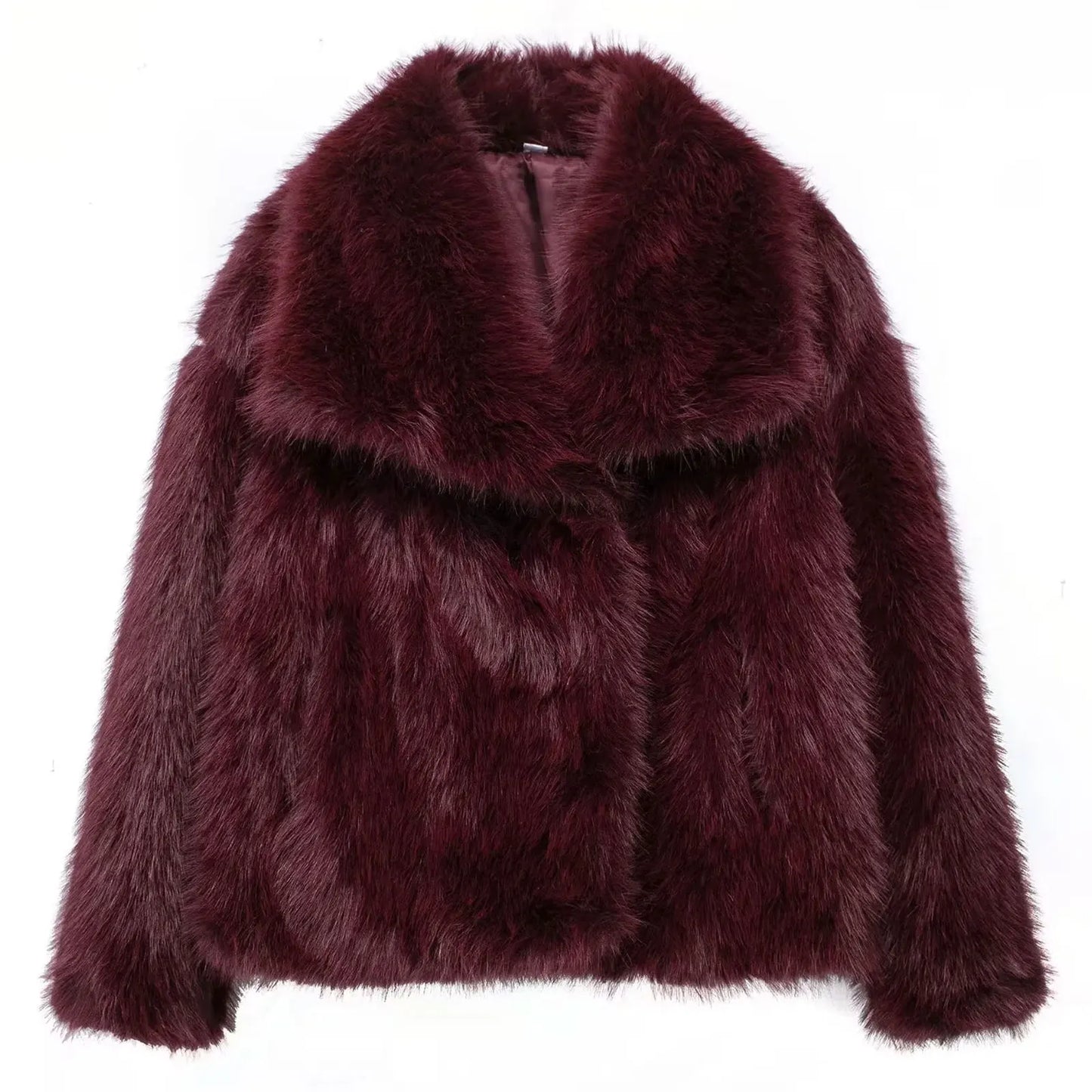 WW | Damenmantel Winter - Langer Faux-Fellmantel