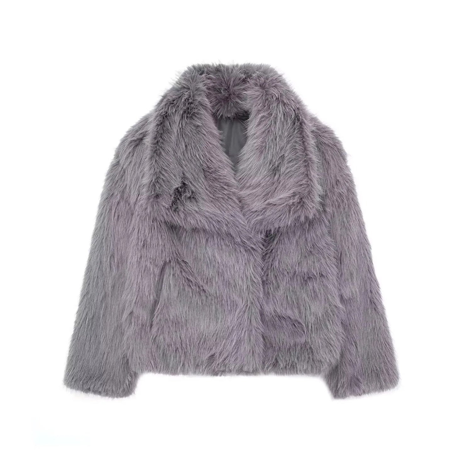 WW | Damenmantel Winter - Langer Faux-Fellmantel