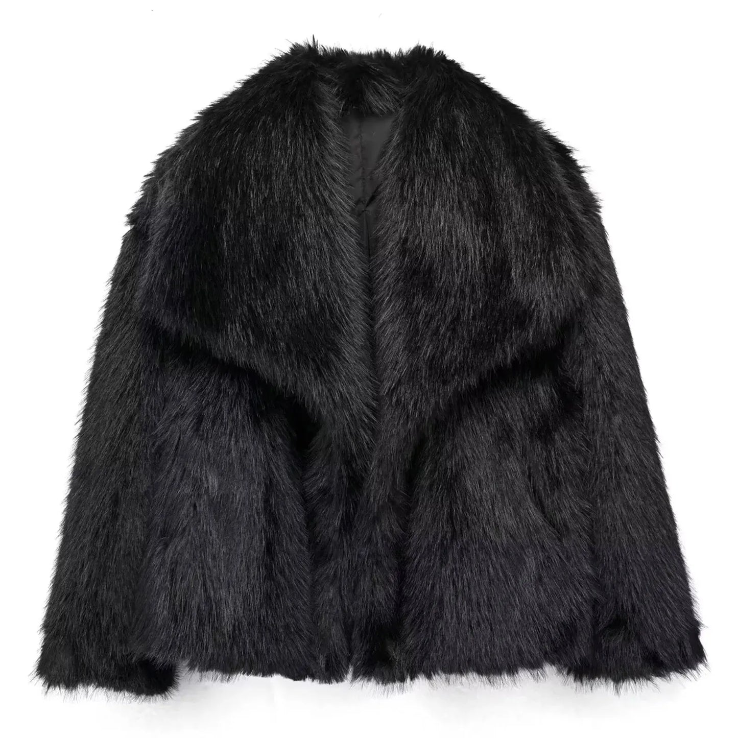 WW | Damenmantel Winter - Langer Faux-Fellmantel