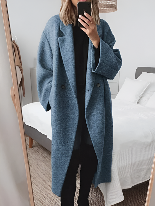 WW | Damen Eleganter Wollmantel mit Oversized Passform und Reverskragen