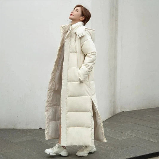 WW | Winterjacke Damen - Gep padded Lange Winterjacke