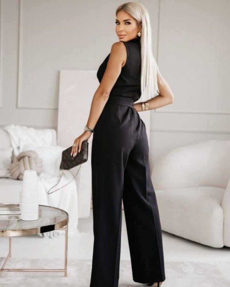 WW | Sleeveless V-Neck Wide-Leg Jumpsuit Women's Apparel