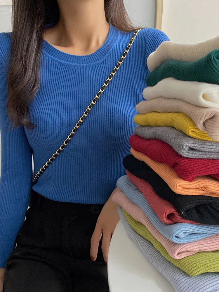 WW | Eleganter O-Hals Pullover Damen
