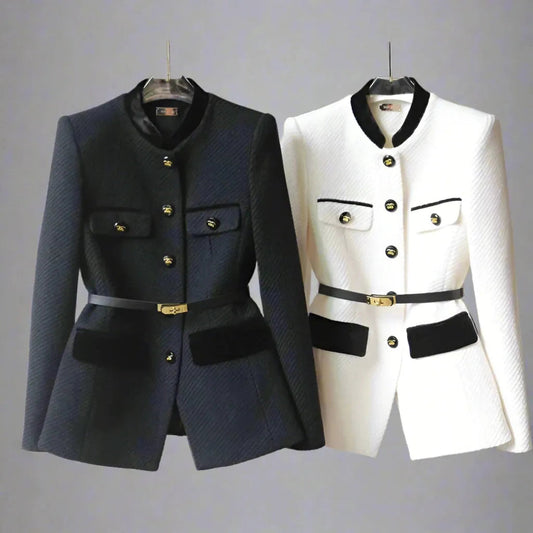 WW | Eleganter taillierter Blazer für Damen mit goldenen Knöpfen
