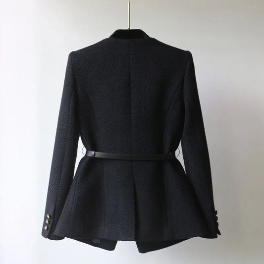 WW | Zeitloser Damen Wollmantel - Mid-Length Eleganz & Wärme