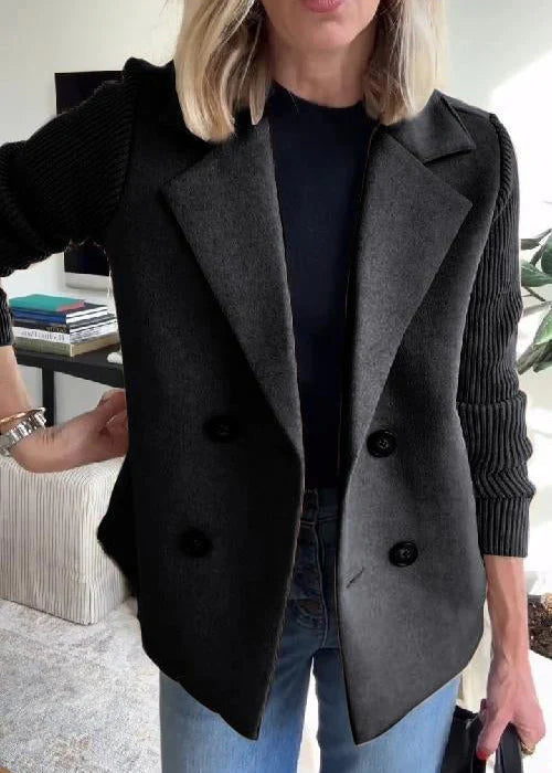 WW | Chic Double-Breasted Coat for Women - Warm Winter Elegance