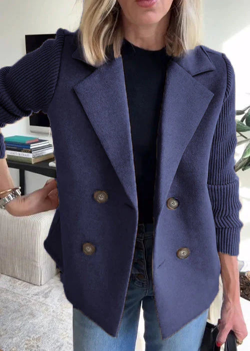 WW | Chic Double-Breasted Coat for Women - Warm Winter Elegance