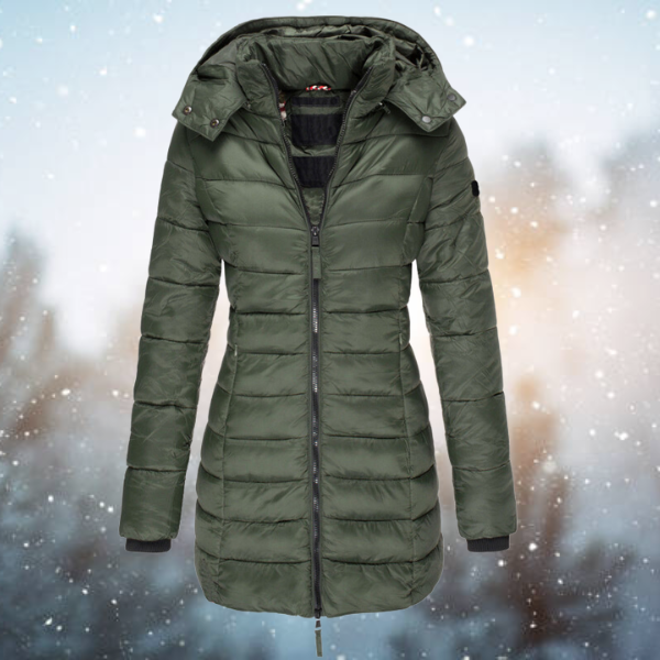 WW | Puffer Winterjacke mit Kapuze und Durchgehendem Reißverschluss