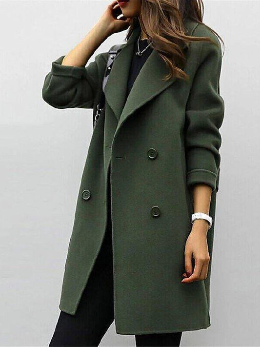 WW | Eleganter Schwarzer Trenchcoat für Frauen - Zeitloser Winterstil