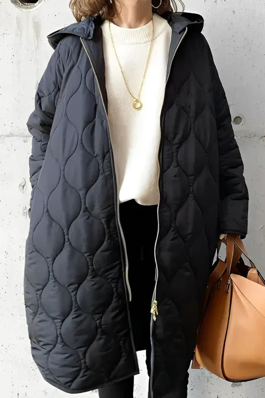 WW | Stilvolle Leichte Lange Pufferjacke - Mühelose Wärme & Moderner Stil