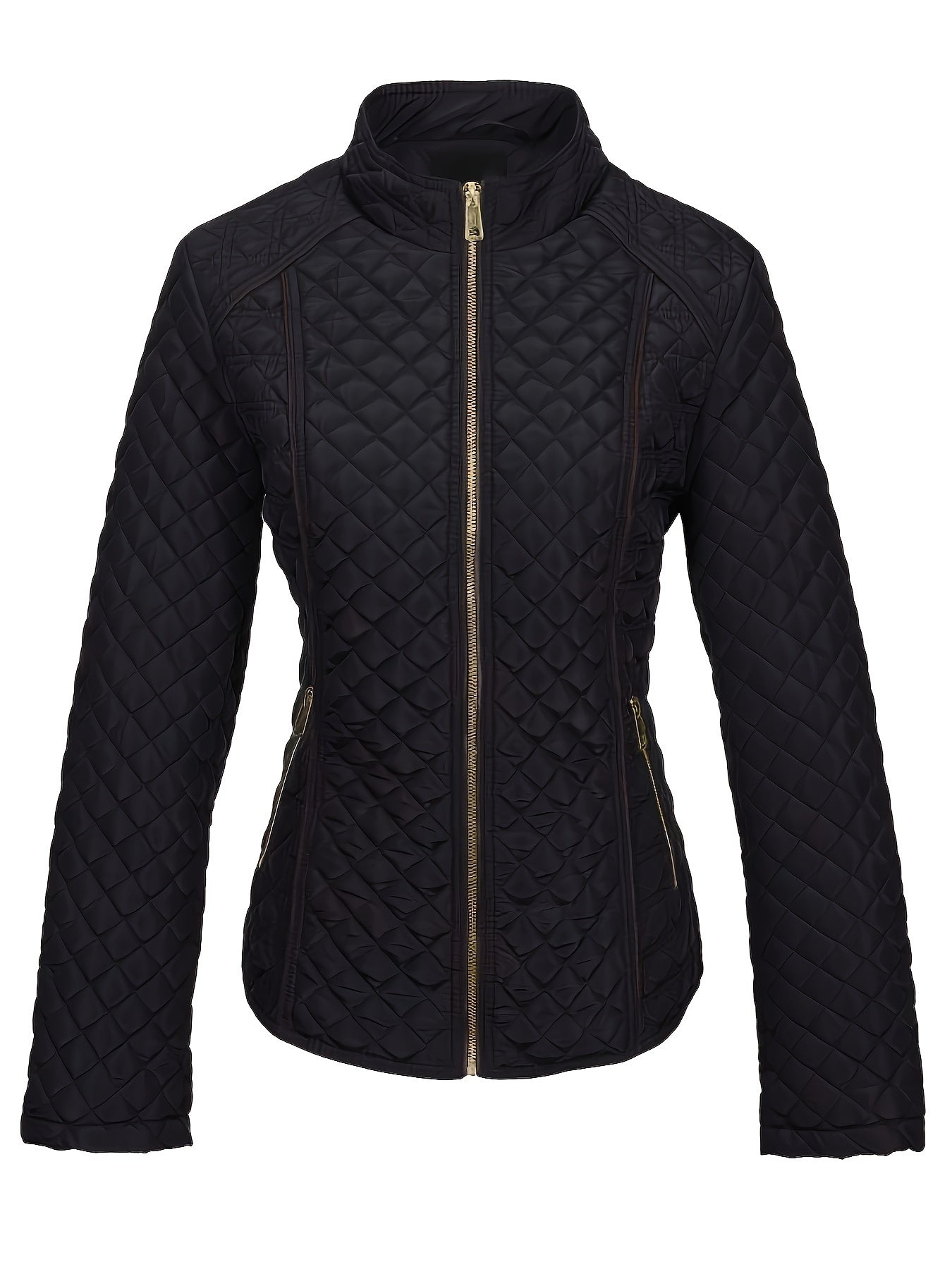 WW | Damen Gefütterte Winterjacke mit Reißverschluss und Luxuriösem Material