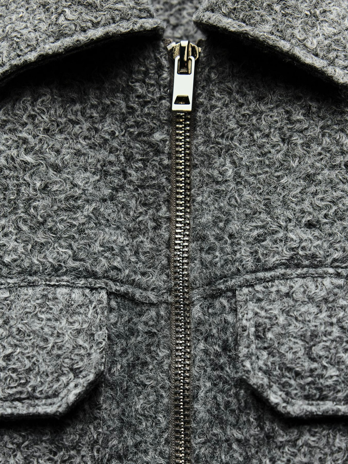 WW | Stil Bouclé Graue Jacke