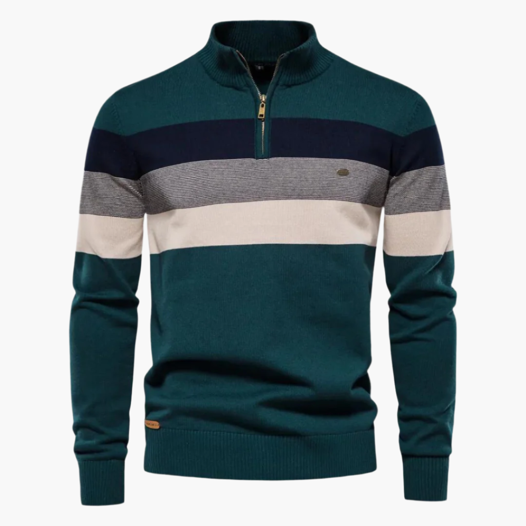 WW | Quarter-Zip Knit Jumper - Elegant Fine Knit for Business & Leisure