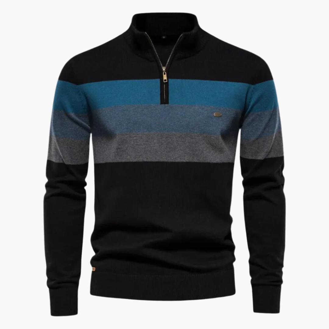 WW | Quarter-Zip Knit Jumper - Elegant Fine Knit for Business & Leisure
