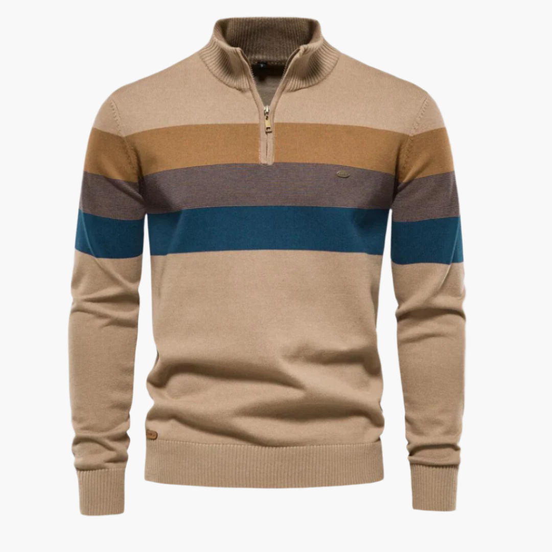 WW | Quarter-Zip Knit Jumper - Elegant Fine Knit for Business & Leisure