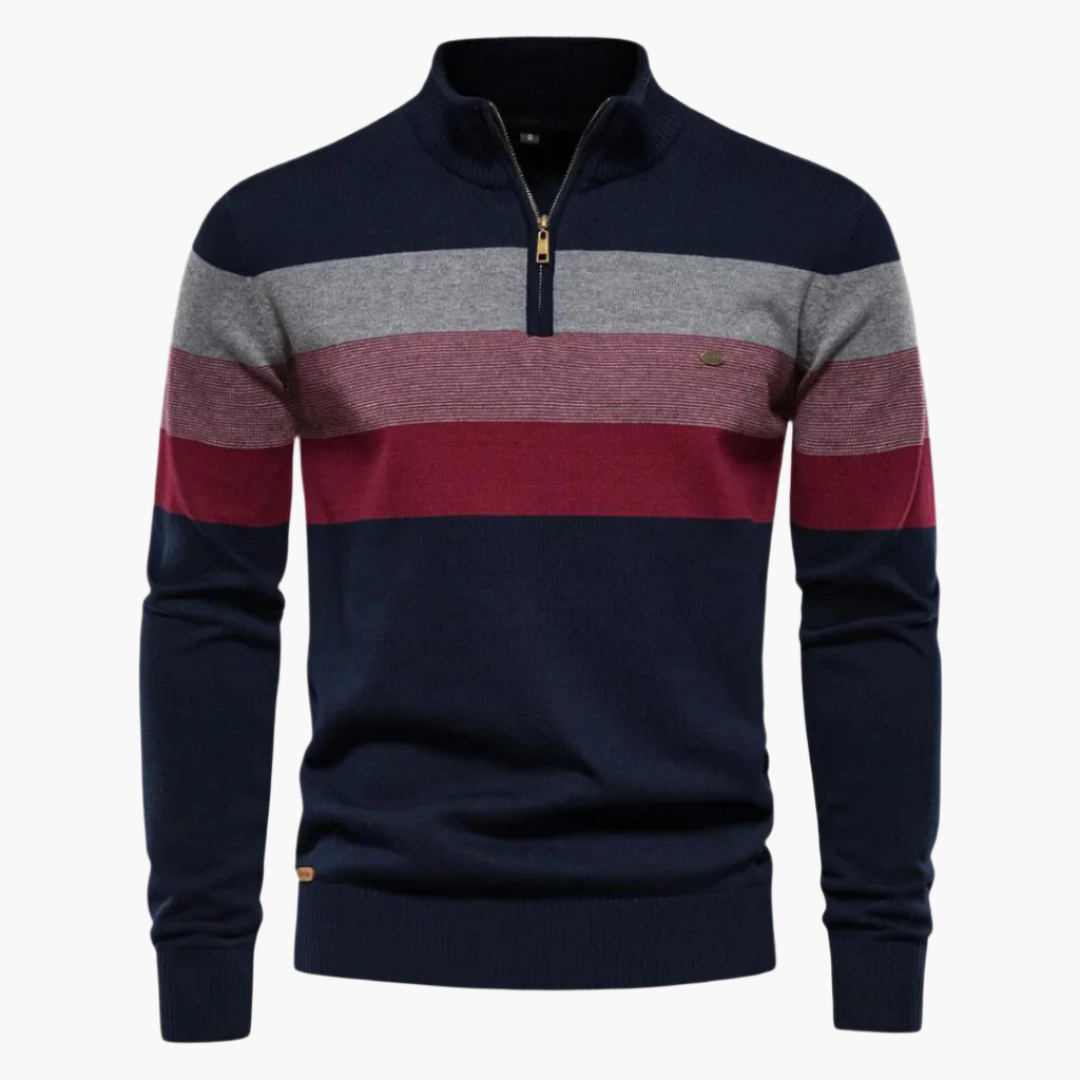 WW | Quarter-Zip Knit Jumper - Elegant Fine Knit for Business & Leisure