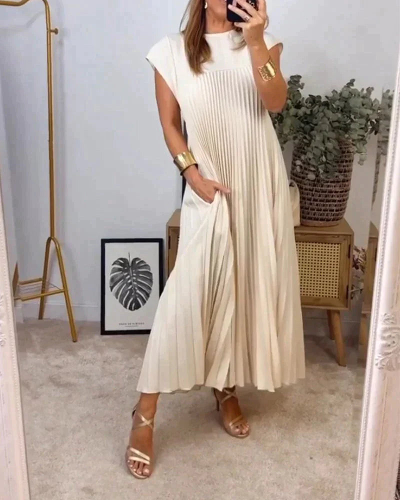 WW Kleid | Elegantes langes ärmelloses Kleid in lockerer Passform