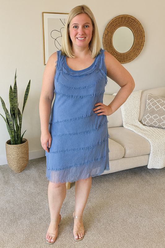 Elegant Chiffon Layered Dress - Airy Summer Dress for Parties & Special Occasions
