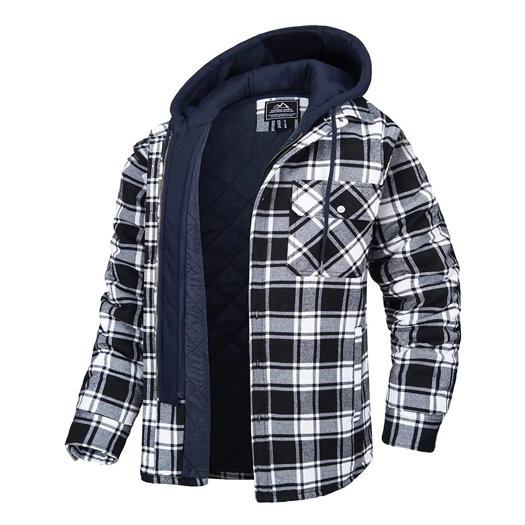 WW | Plaid Hooded Jacket for Men