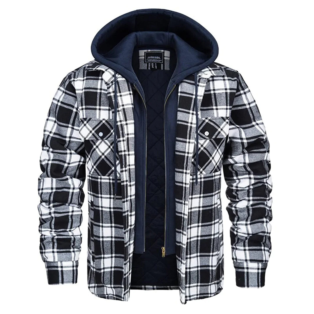 WW | Plaid Hooded Jacket for Men