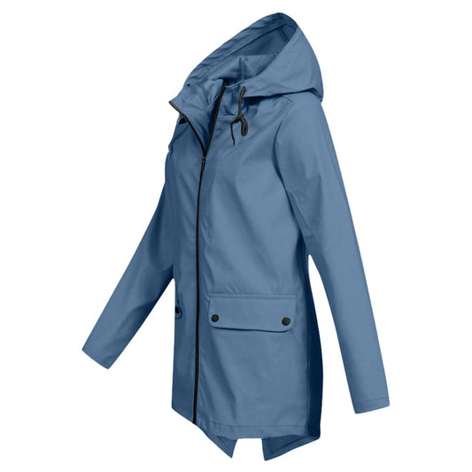 WW | wasserdichte Kapuzen-Regenjacke - Leichtes Design - Verstellbare Passform - Outdoor-Essential