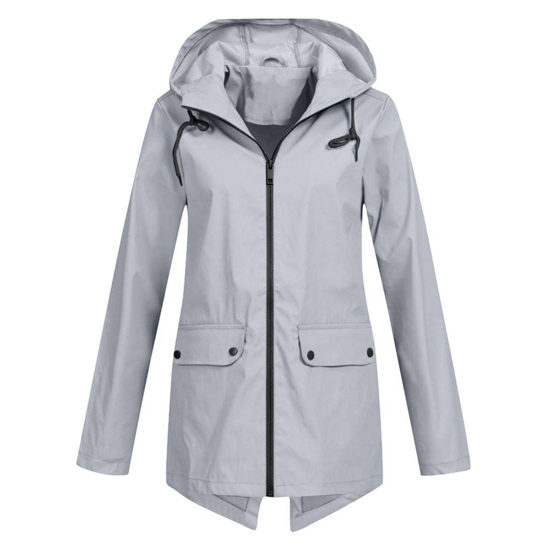 WW | Rain Jacket Relaxed Fit Water Repellent Adjustable Hood Mid-length