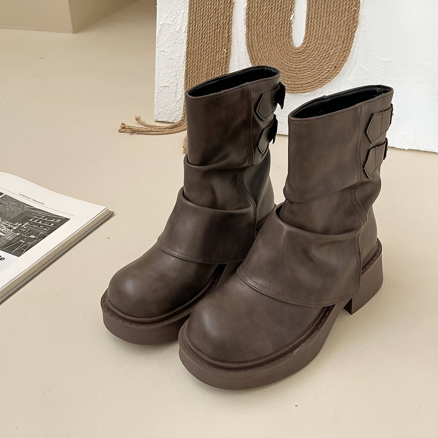 WW | Stylische Western Cowgirl Boots mit Chunky Absatz