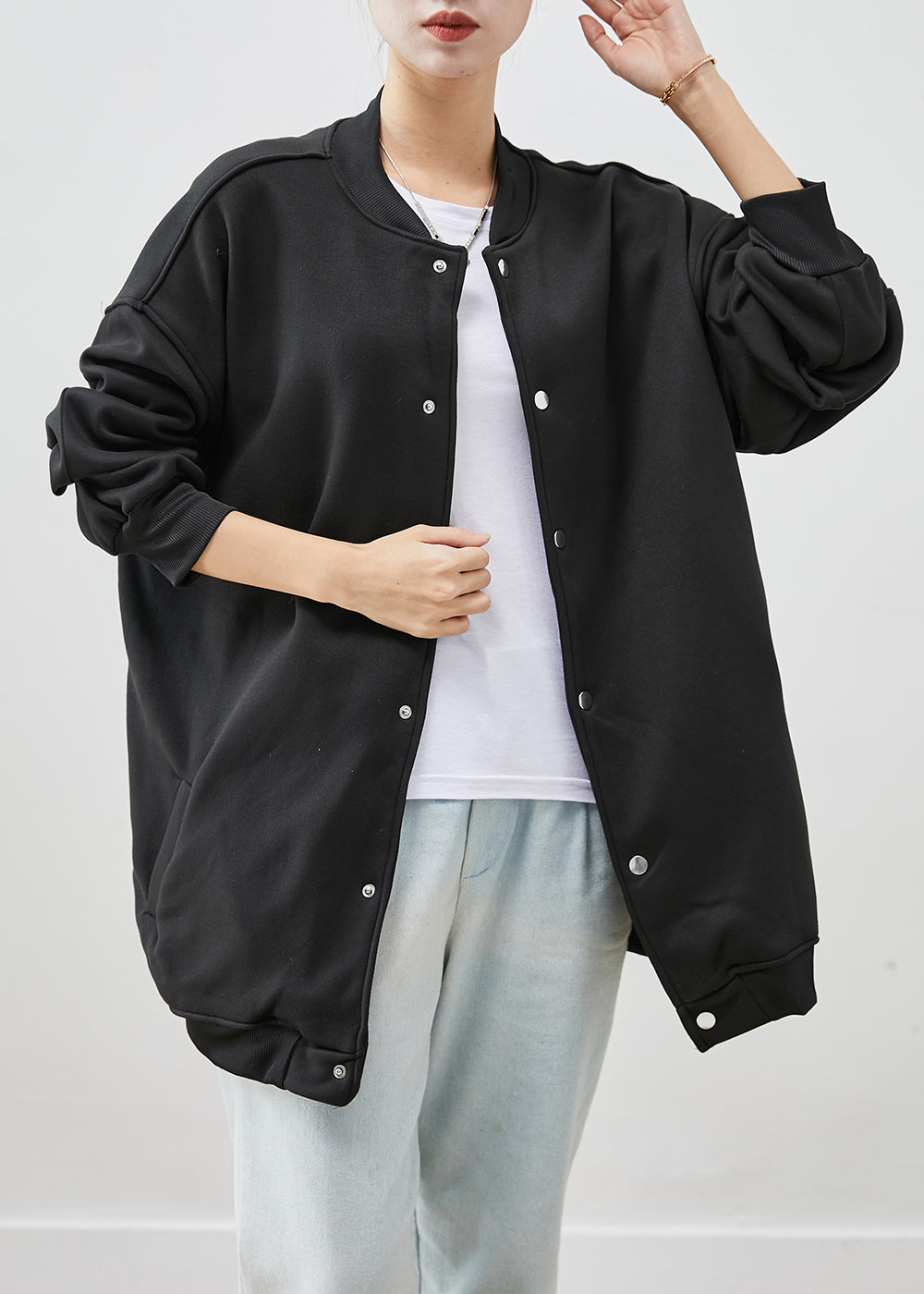 WW | Black Oversized Cotton Jackets