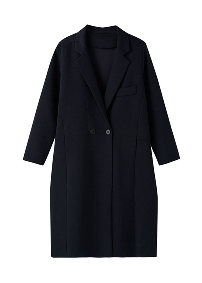 WW | Blue Notched Button Pocket Longline Coats