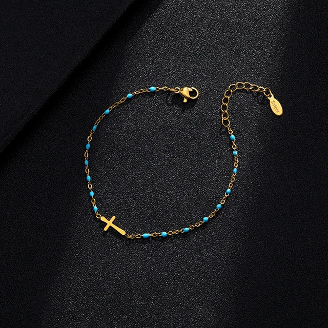 WW | Gold-colored cross bracelet