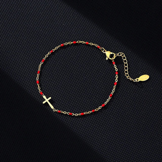 WW | Gold-colored cross bracelet