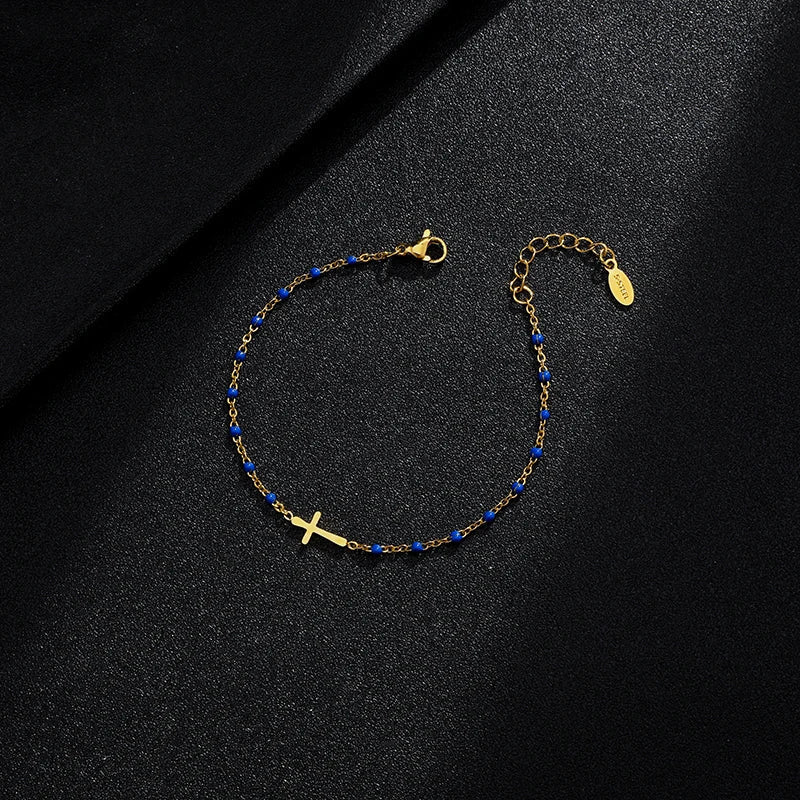 WW | Gold-colored cross bracelet