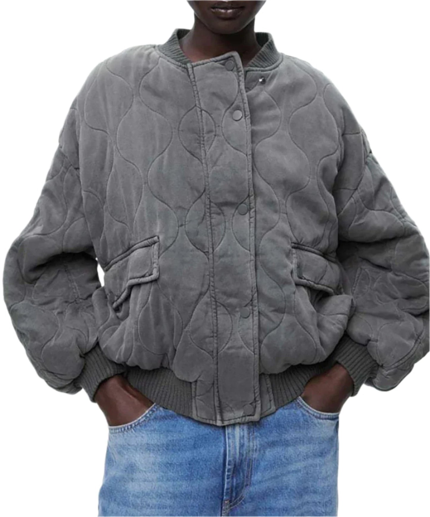 WW | Oversized Women's Bomber Jacket - Perfect for Winter