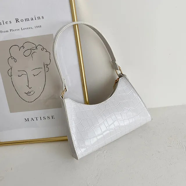 WW – Damen-Umhängetasche im Retro-Stil aus Leder