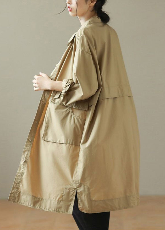 WW | Green Oversized Large Pocket Cotton Coats