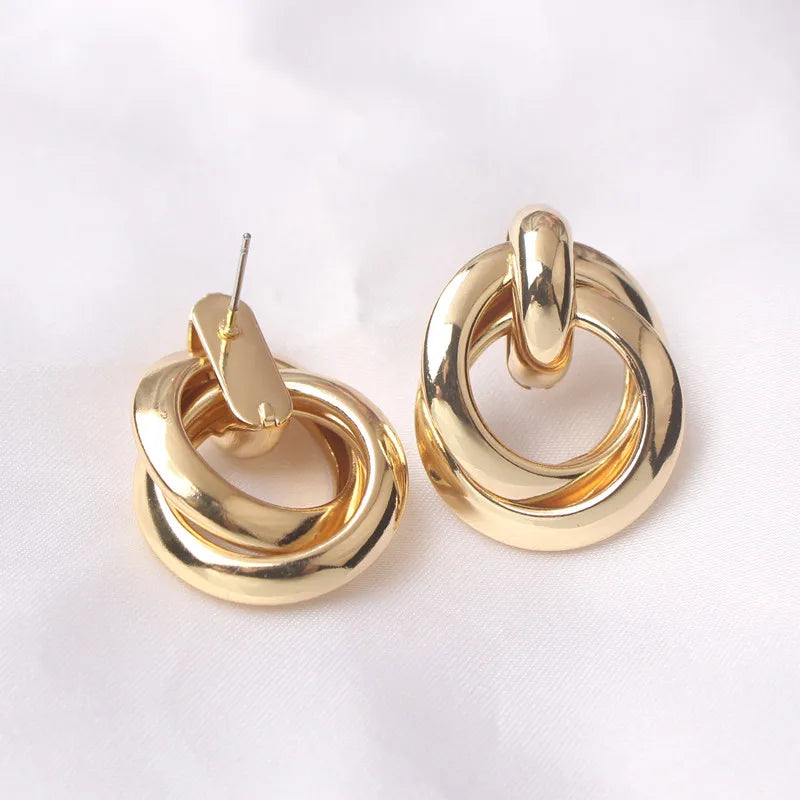 Elle™ - Teardrop Earrings with Geometric Pendant