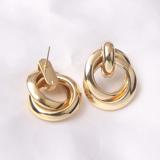 Elle™ - Teardrop Earrings with Geometric Pendant
