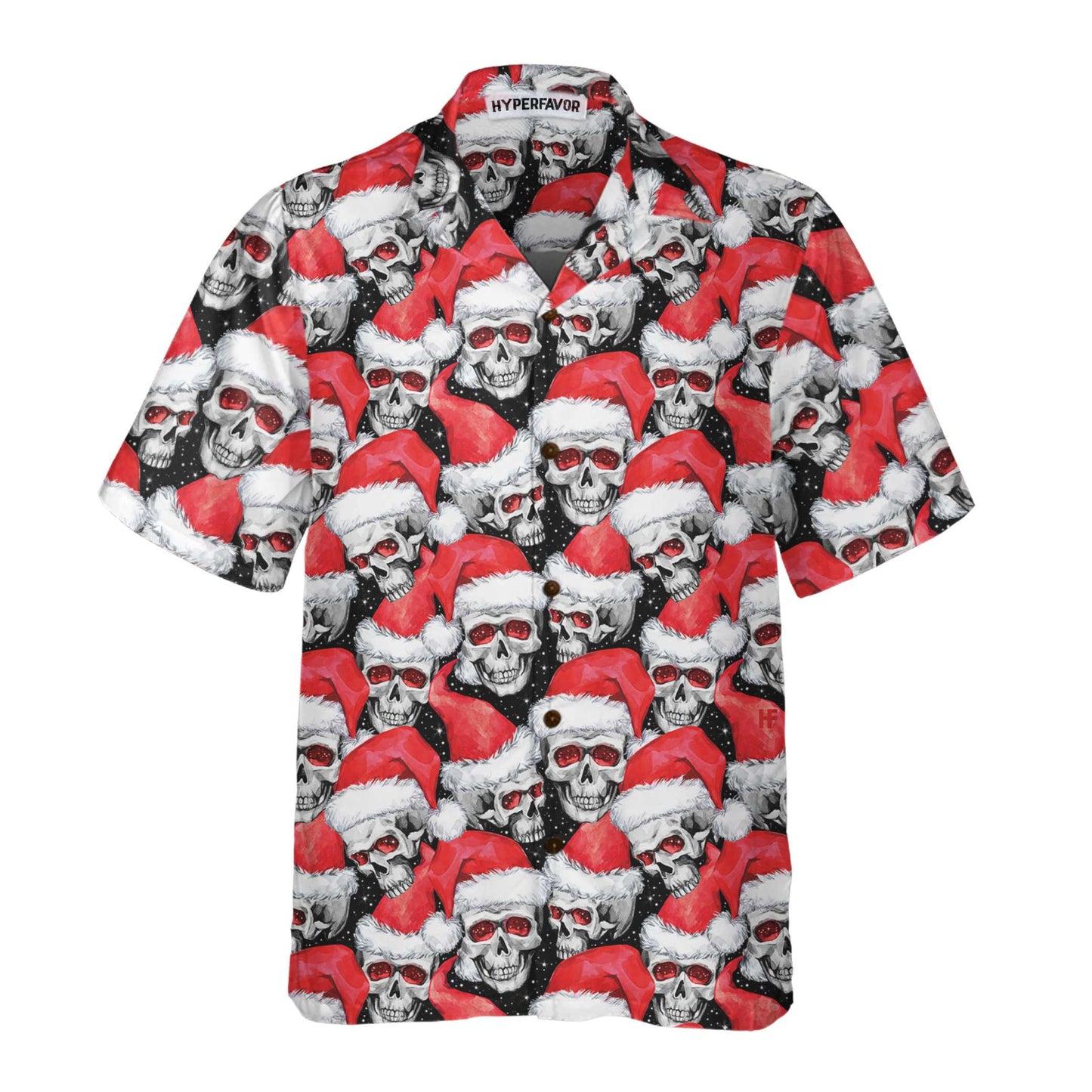 WW | Modische Weihnachts-Schädel Hawaiian Shirt, Coole Weihnachts Hawaiian Shirt