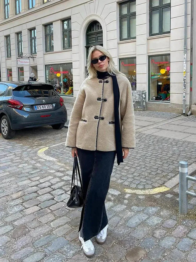 WW | Coat Übergröße Fluffy Pelzjacke Damen Winterjacken und Jacken