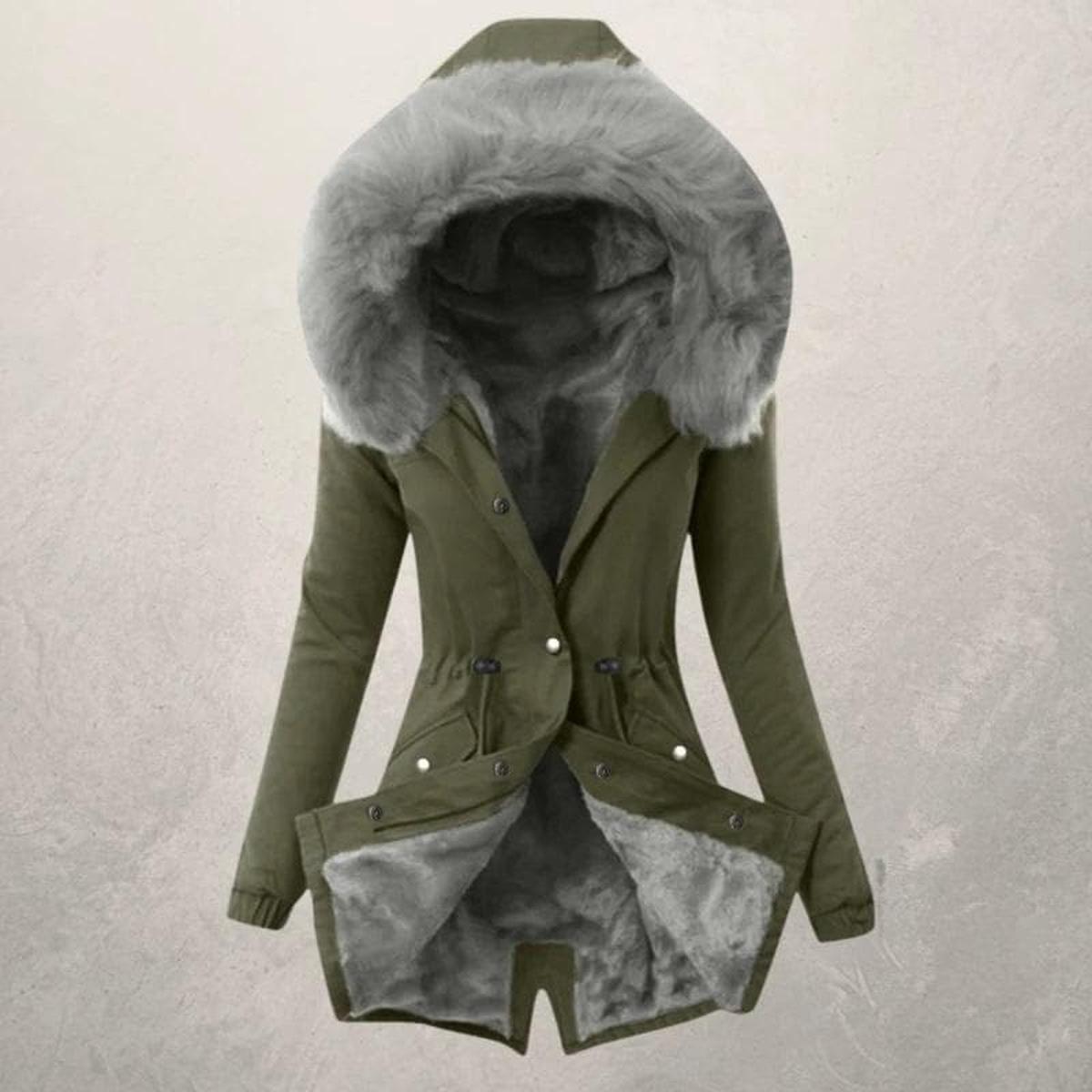 WW | Faux Fur Gefütterte Mid Length Parka Jacke
