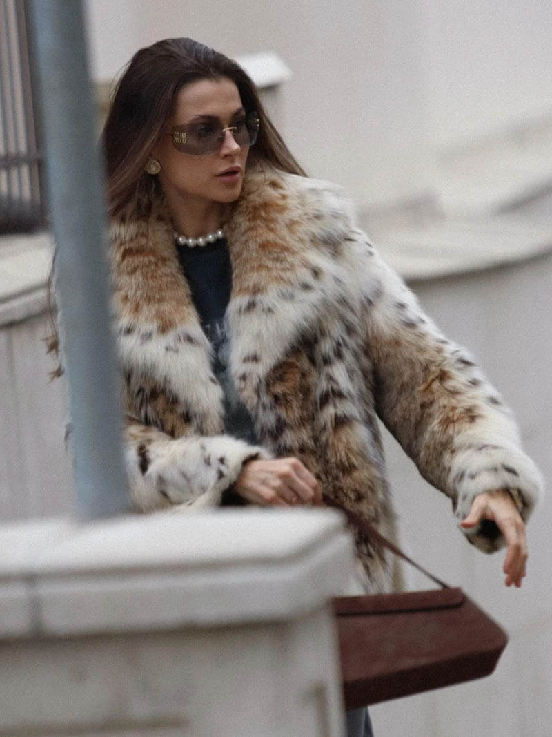 WW | Jacke Leopard Kurz Fluffy Jacke Frauen Winterjacke