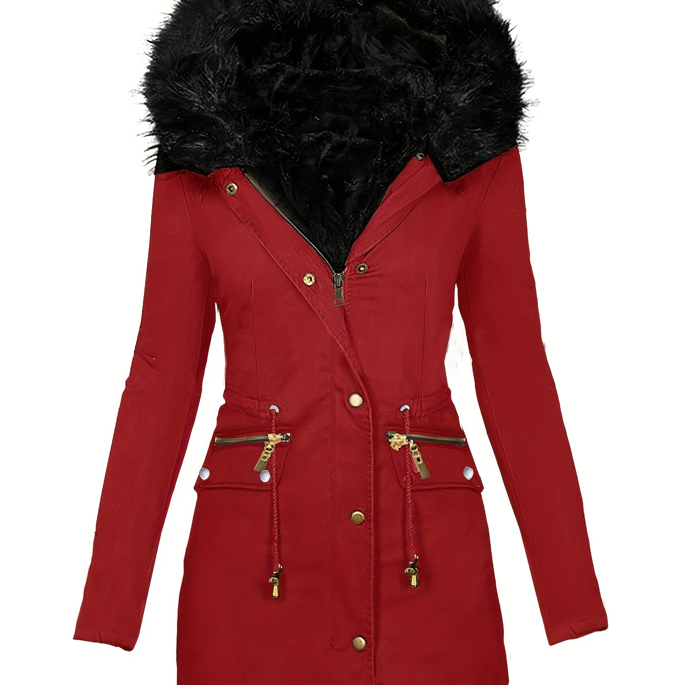 WW | Damen Winterparka mit Kapuze und Kunstpelzkragen