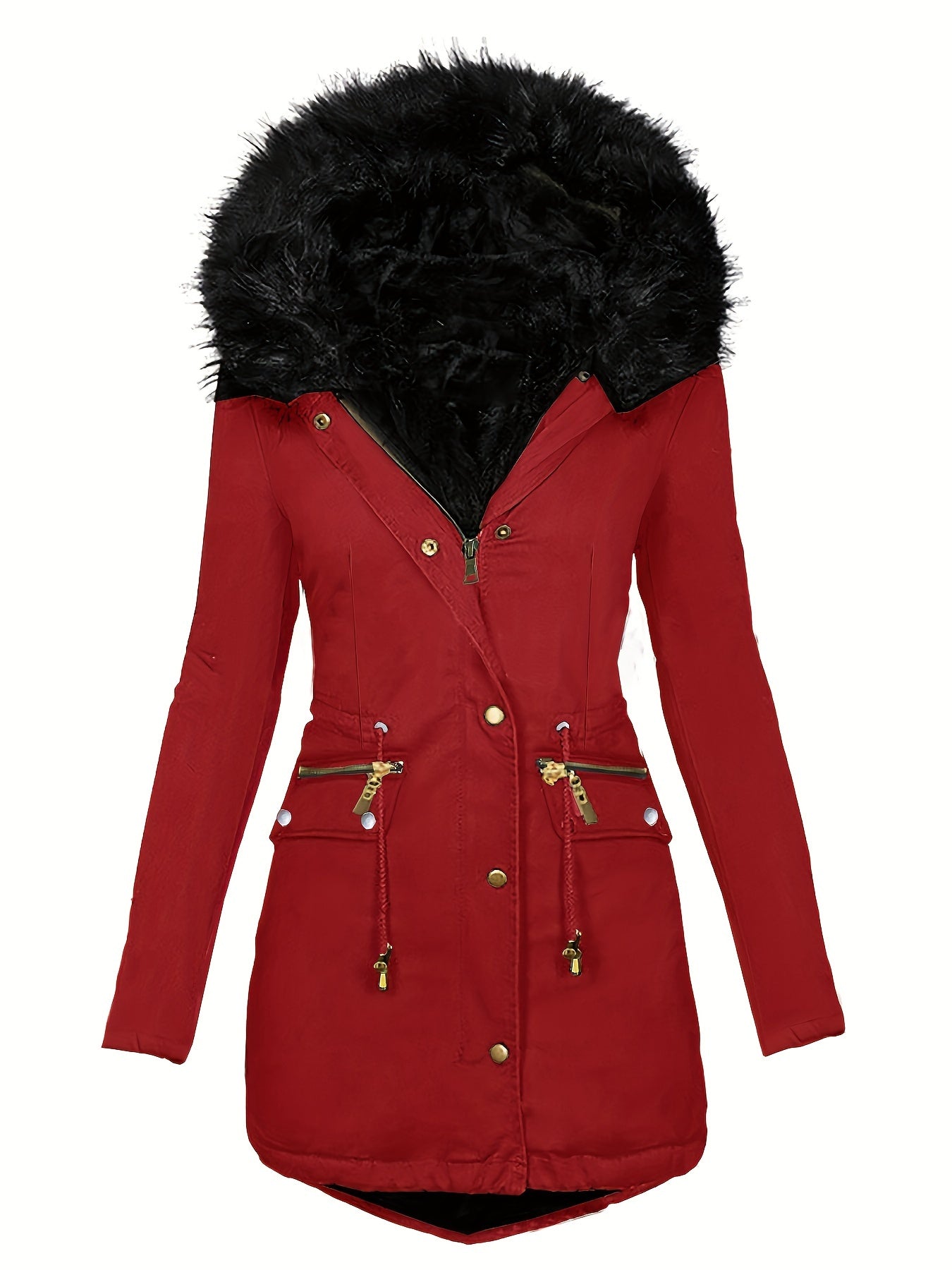 WW | Damen Winterparka mit Kapuze und Kunstpelzkragen