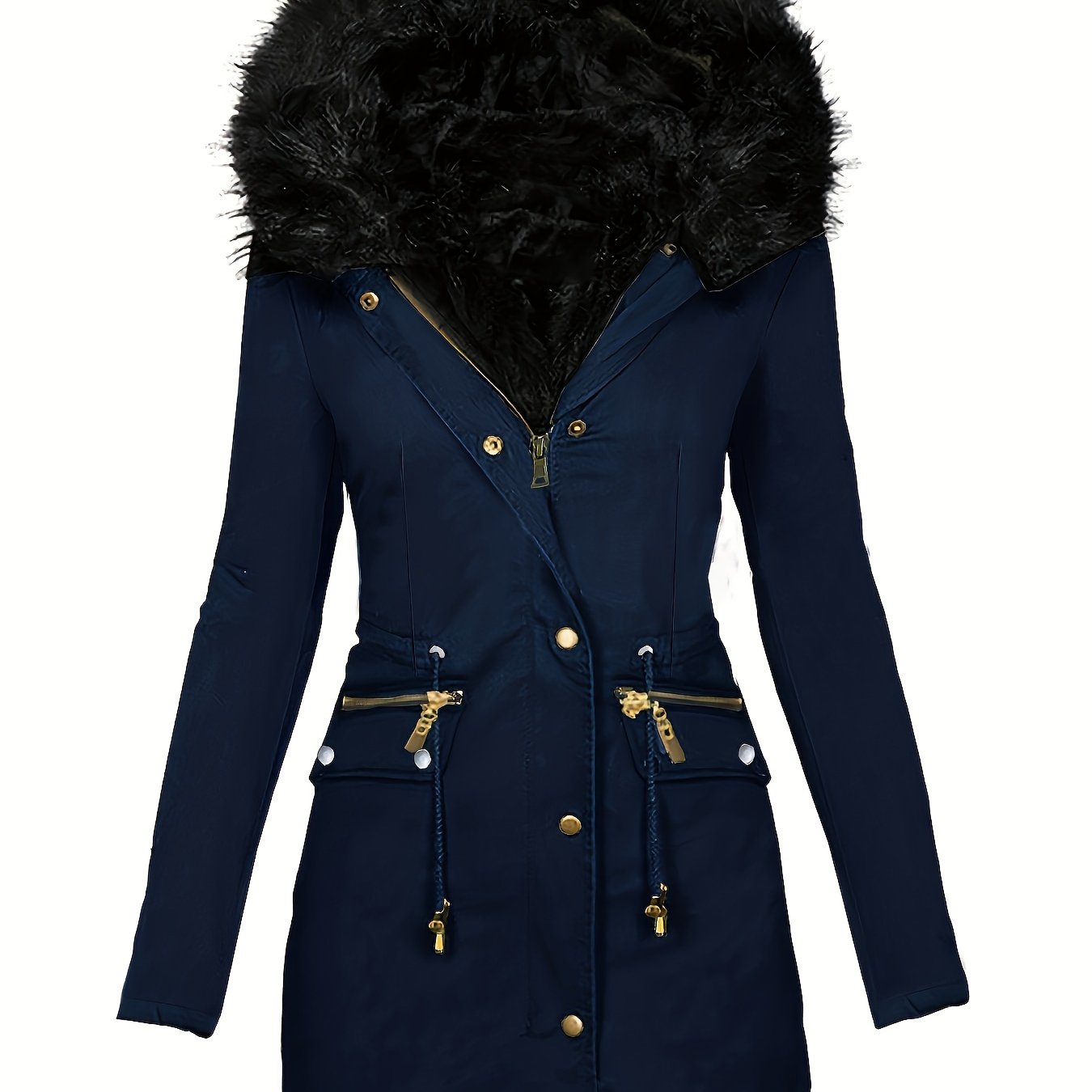 WW | Damen Winterparka mit Kapuze und Kunstpelzkragen