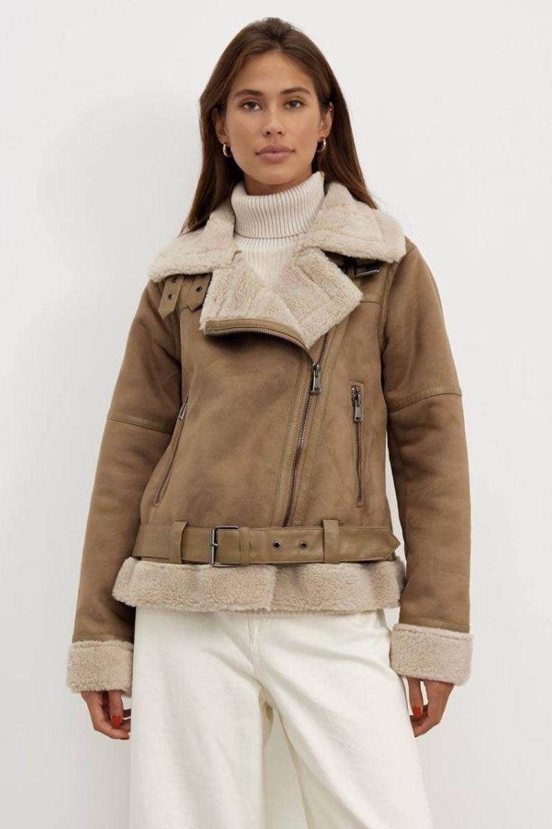 WW | Aviator Jacket - Faux Suede Finish - Warmth and Style - Winter Essential