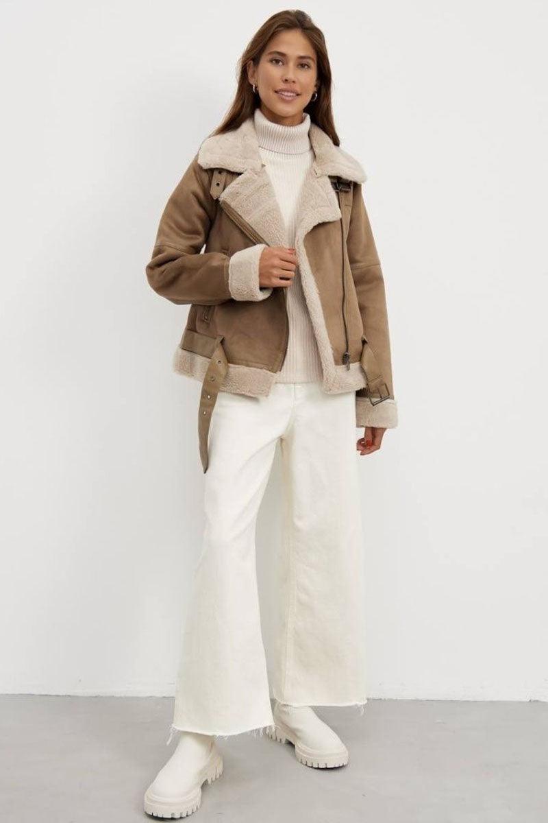 WW | Aviator Jacket - Faux Suede Finish - Warmth and Style - Winter Essential