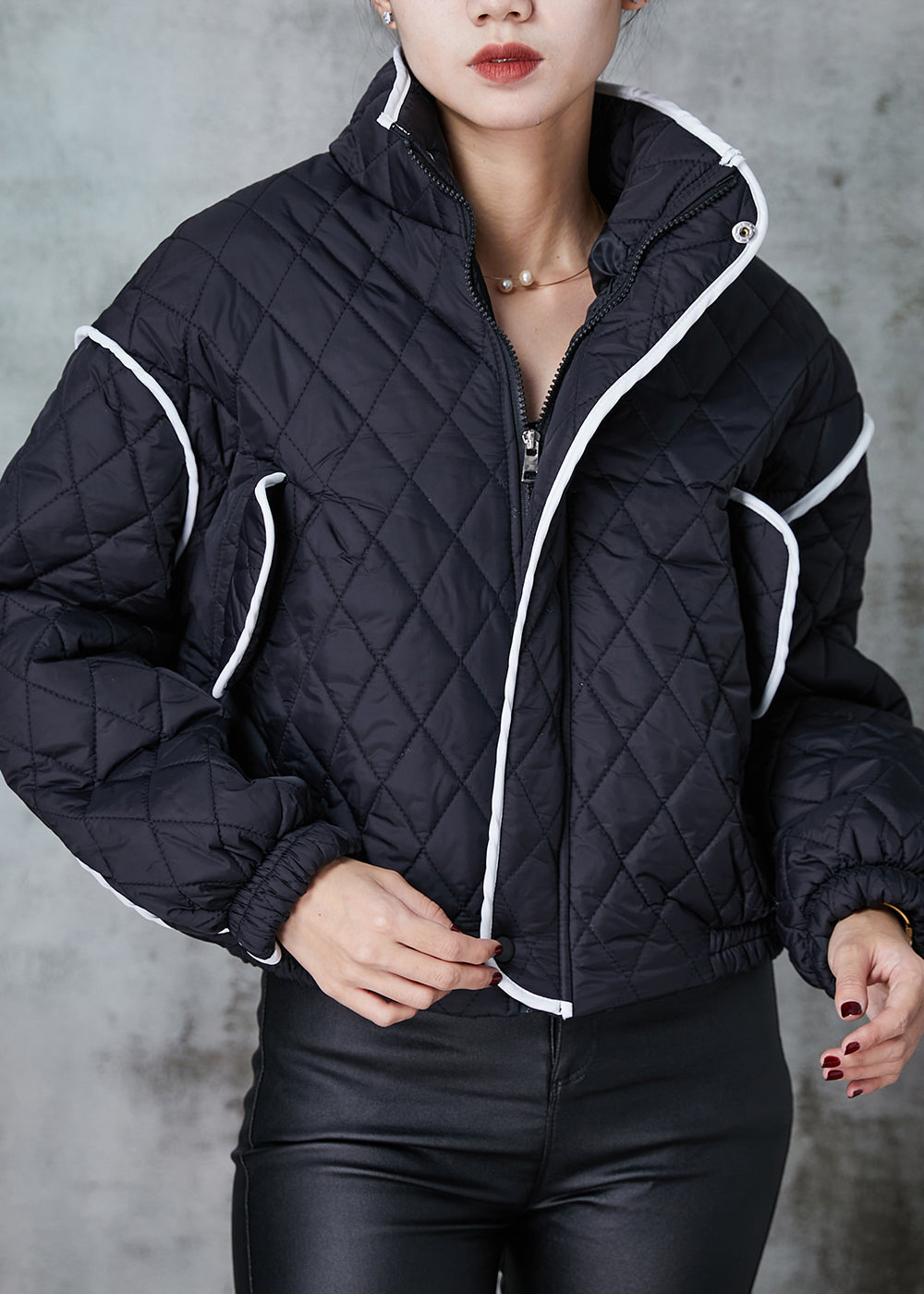 WW | Black Oversized Patchwork WW | Cotton Padded Coats