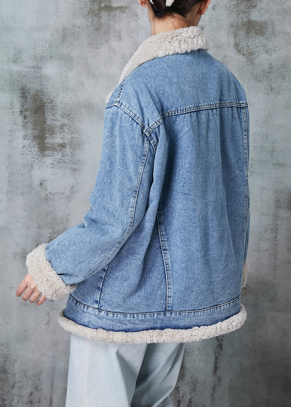 WW | Denim Blue Thick Fleece Wool-Lined Jackets Winter
