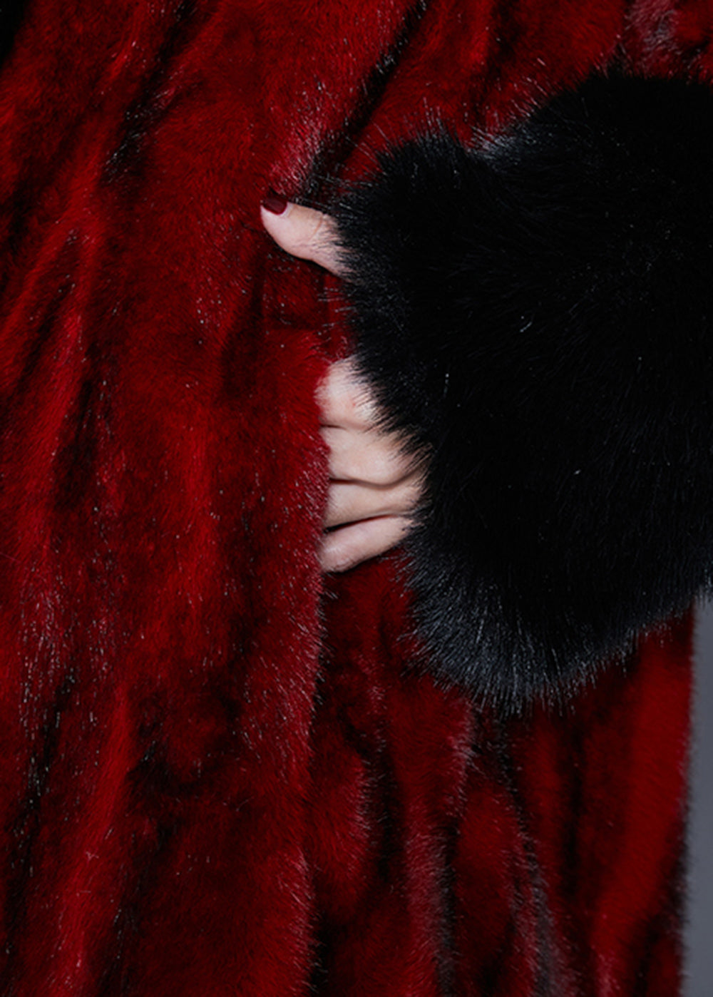 WW | Mulberry Oversized Striped Faux Fur Coats